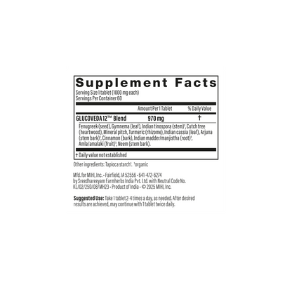 GlucoVeda 12 — Sugar Metabolism Support